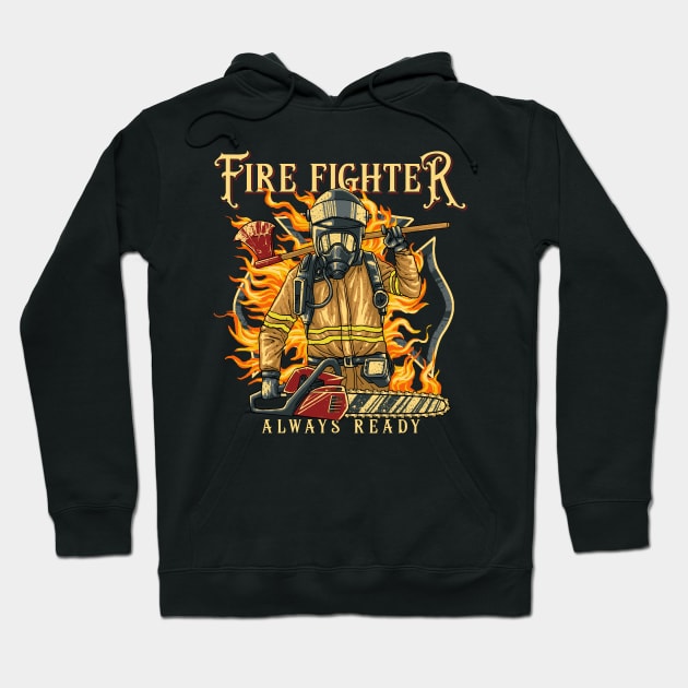 Fire fighter Hoodie by akawork280